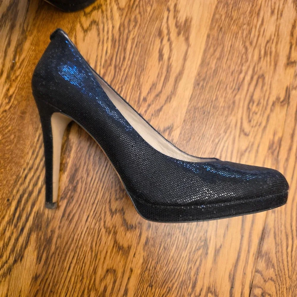 VTG Michael Kors Black Sparkle Glitter SZ 10 Stiletto Pumps Heels‎ Womens 4